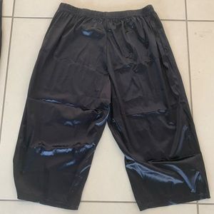 Satin Finish Pajama Pant L048 - Black